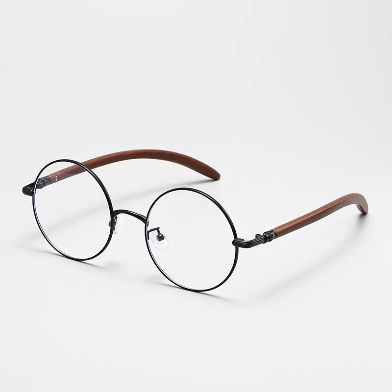 Hdcrafter Unisex Full Rim Round Titanium Acetate Eyeglasses 681102