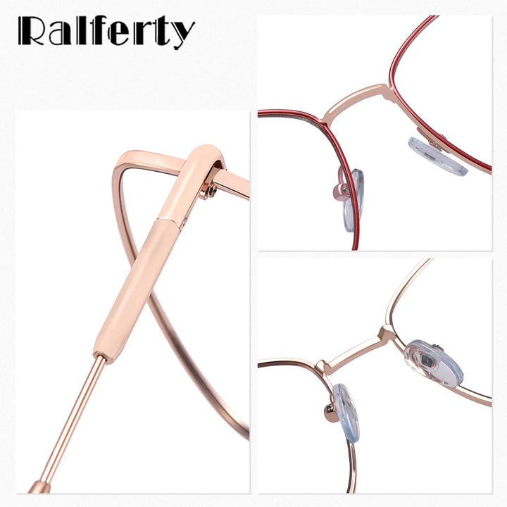 Ralferty Women's Full Rim Square Cat Eye Alloy Eyeglasses R95830 Full Rim Ralferty   