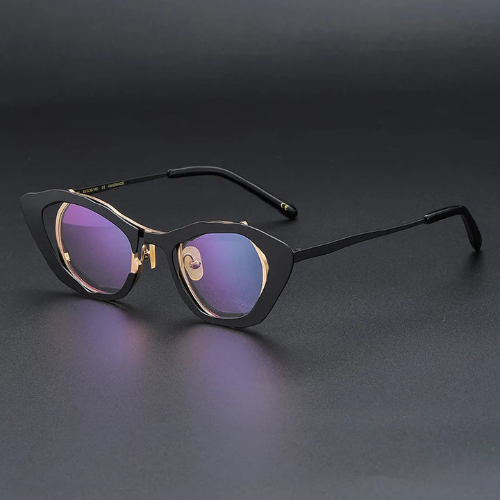 Muzz 0099 women's cat eye pure titanium prescription eyeglasses — view 3