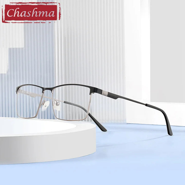 Chashma Ottica Men's Full Rim Square Titanium Eyeglasses 83459