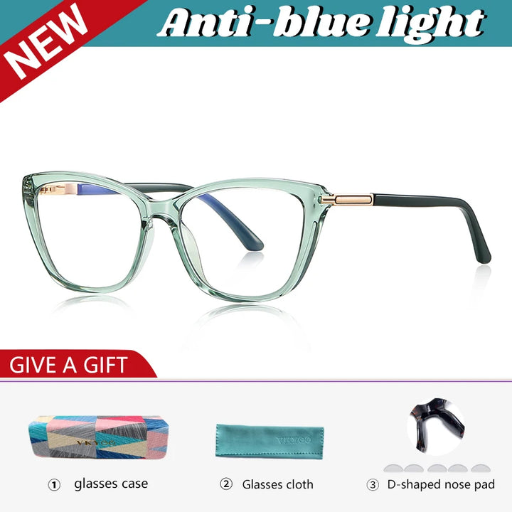 Vicky Women's Full Rim Cat Eye Tr 90 Titanium Reading Glasses 72233