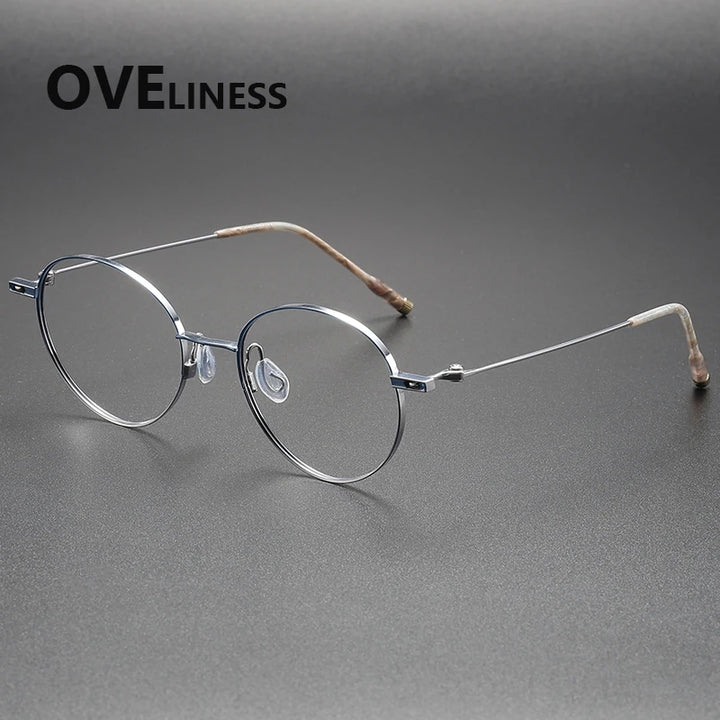 Oveliness Women's Full Rim Round Titanium Eyeglasses 22301