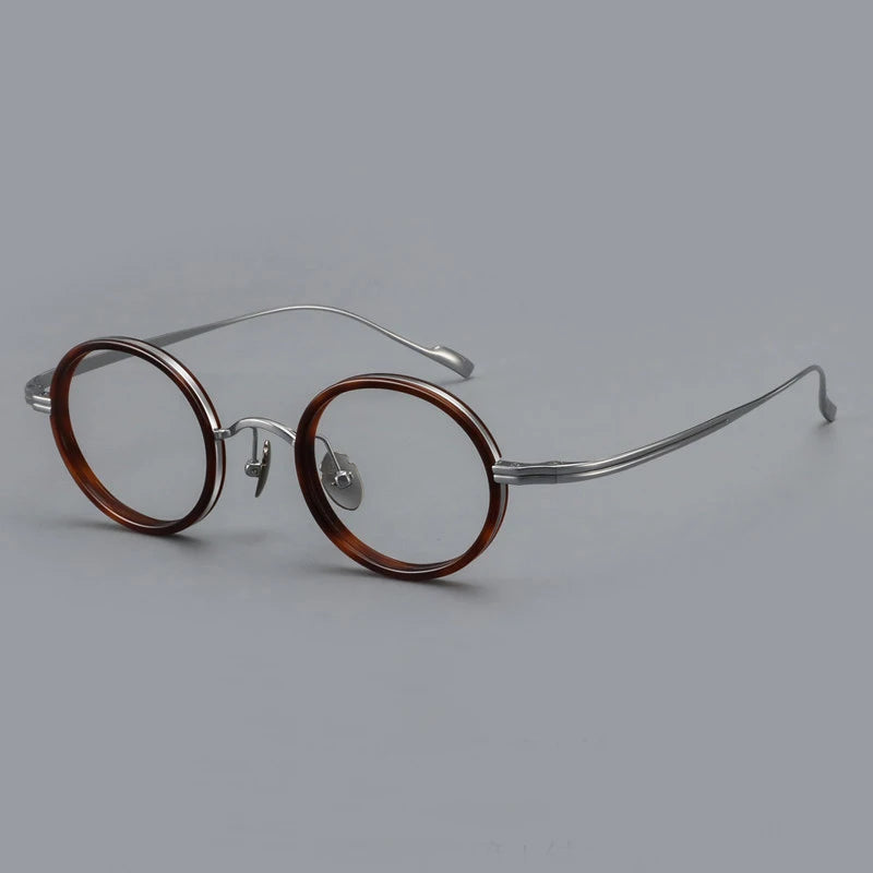 Black Mask Unisex Full Rim Round Titanium Eyeglasses BM-6080 - view 2
