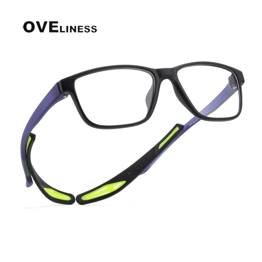 Oveliness Unisex Full Rim Square Tr 90 Titanium Sport Eyeglasses 842158 Full Rim Oveliness