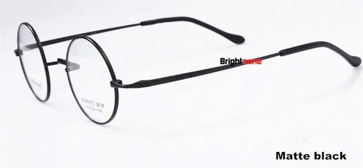 Brightzone Women's Full Rim Round Titanium Eyeglasses 71422 Full Rim Brightzone Matte black 44mm