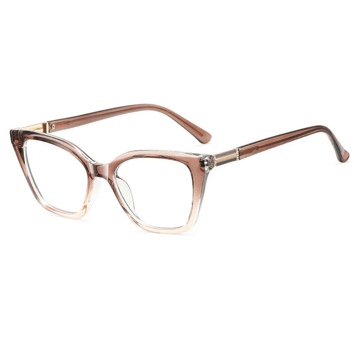 CCspace Women's Full Rim Square Tr 90 Titanium Reading Glasses 312835