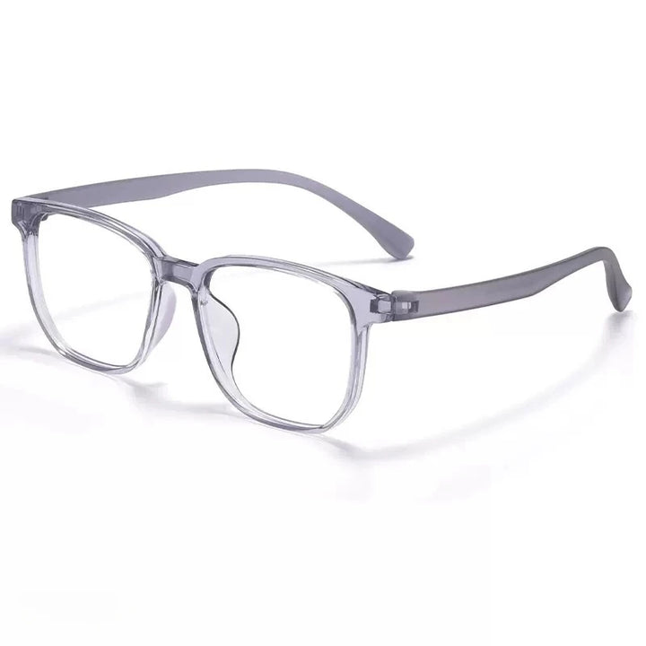 Yimaruili Unisex Full Rim Small Square Tr 90 Screwless Eyegasses 6625 Full Rim Yimaruili Eyeglasses Transparent Gray  