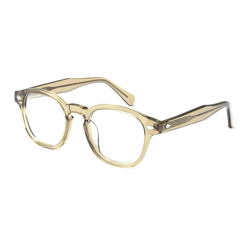 Gatenac Unisex Full Rim Oval Square Thick Acetate Eyeglasses Gxyj1208 Full Rim Gatenac C4