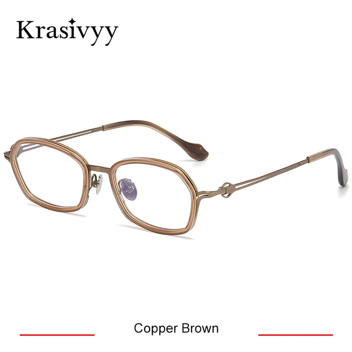 Krasivyy Unisex Full Rim Oval Titanium Prescription Eyeglasses ARLT6087 - view 8
