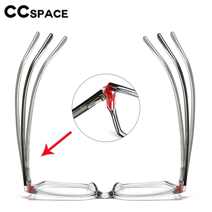 CCspace Women's Full Rim Square Cat Eye Polycarbonate Eyeglasses 301332 Full Rim CCspace   