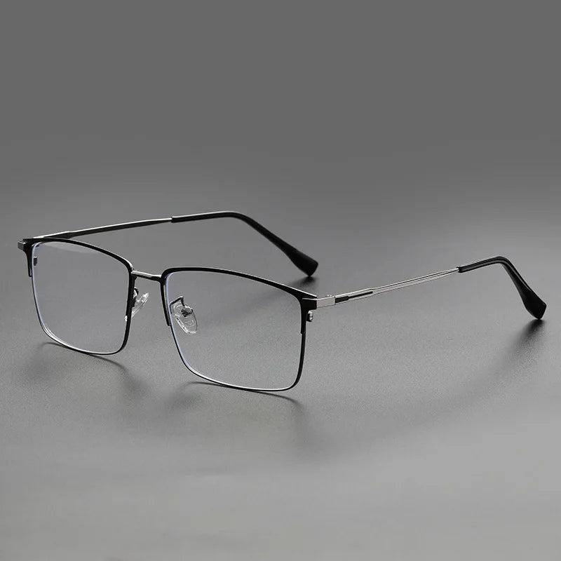 Hdcrafter Mens Oversized Full Rim Square Titanium Eyeglasses 101951 Full Rim Hdcrafter Eyeglasses   