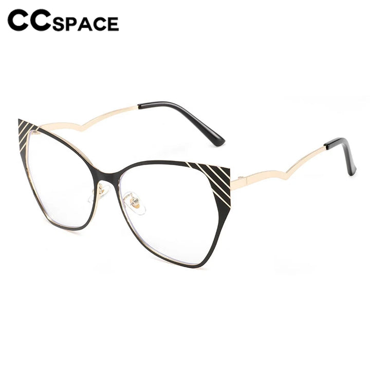 CCspace Women's Full Rim Square Butterfly Alloy Eyeglasses 300843 Full Rim CCSpace   