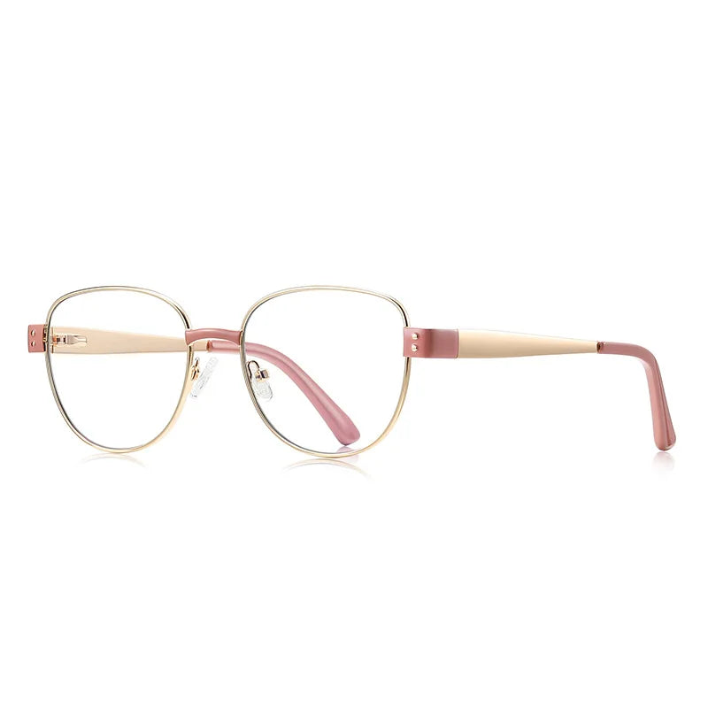 CCspace Women's Full Rim Round Tr 90 Alloy Reading Glasses 802721