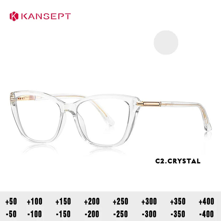 Kansept Women's Full Rim Cat Eye Tr 90 Titanium Reading Glasses 22335