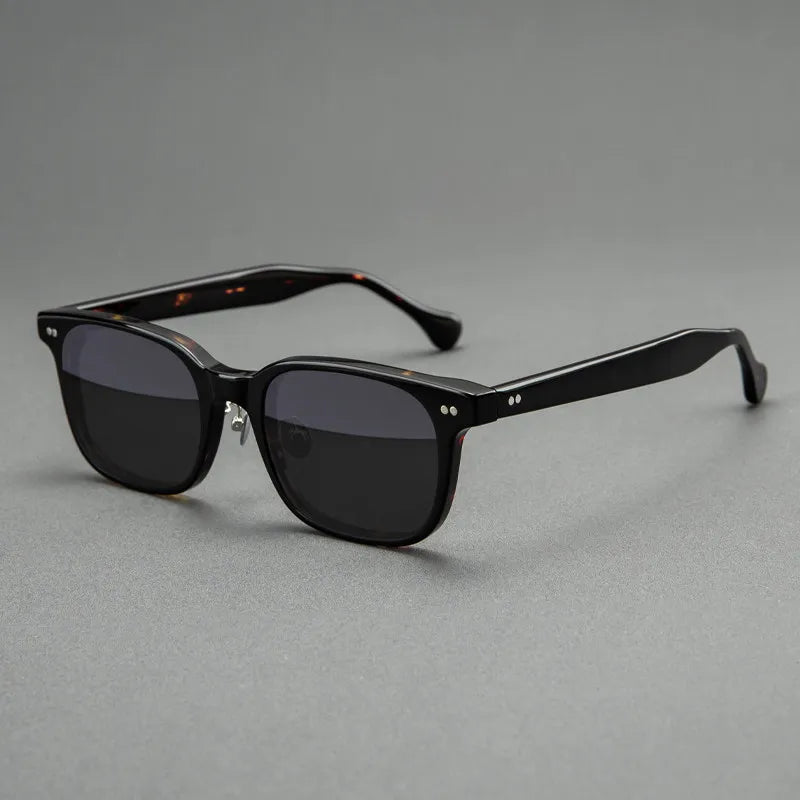 Black Mask Men Full Rim Square Acetate Polarized Sunglasses BM-538S