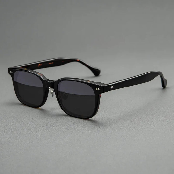 Black Mask Men Full Rim Square Acetate Polarized Sunglasses BM-538S