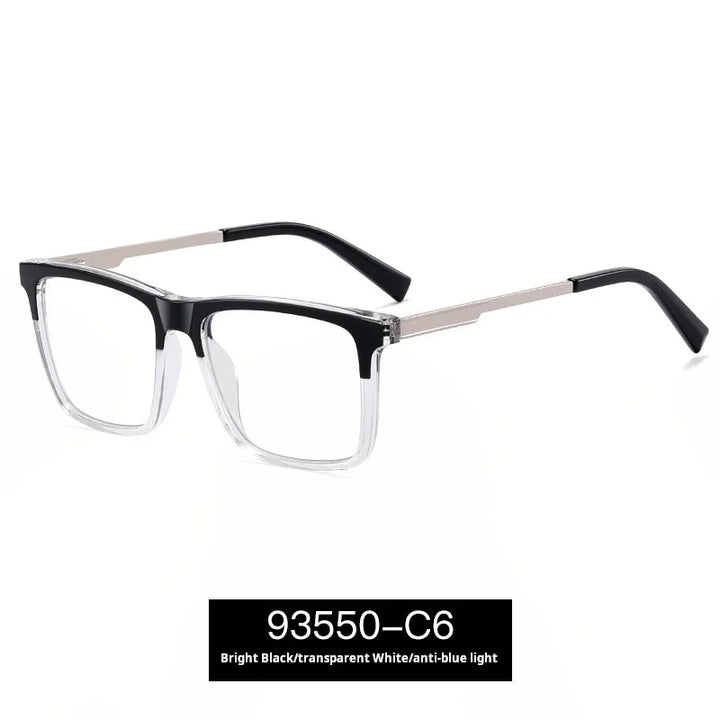 Momoja Unisex Full Rim Square Tr 90 Alloy Eyeglasses 93550
