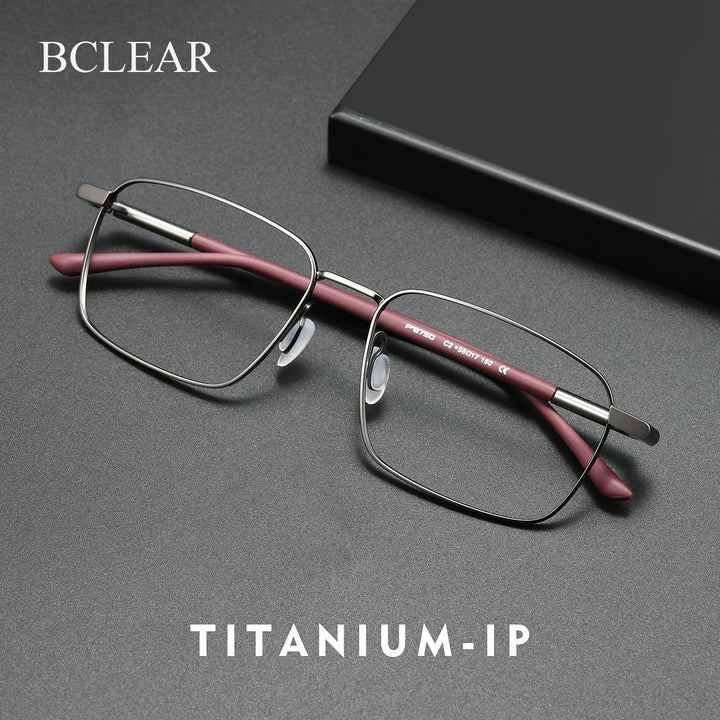 Bclear Men Full Rim Square Titanium Eyeglasses BSF-P8750JS