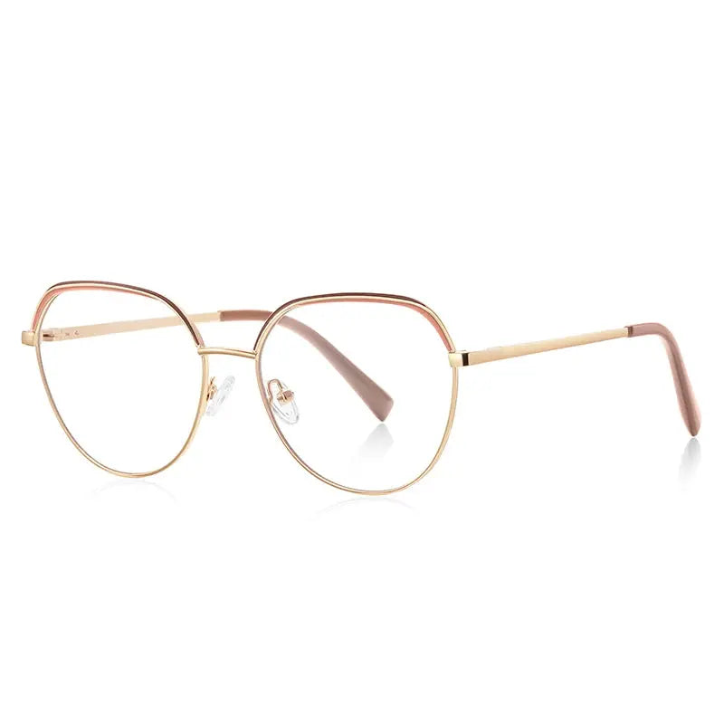 Vicky Unisex Full Rim Flat Top Round TR90 and Titanium Reading Glasses 3098 — view 2 | Vicky at FuzWeb