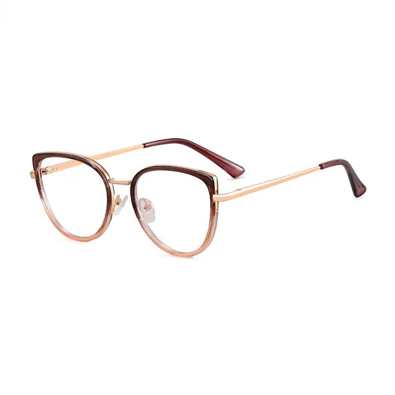 Ralferty Women's Full Rim Square Cat Eye Tr 90 Acetate Eyeglasses R81139 Full Rim Ralferty C6 Dark Brown CHINA 