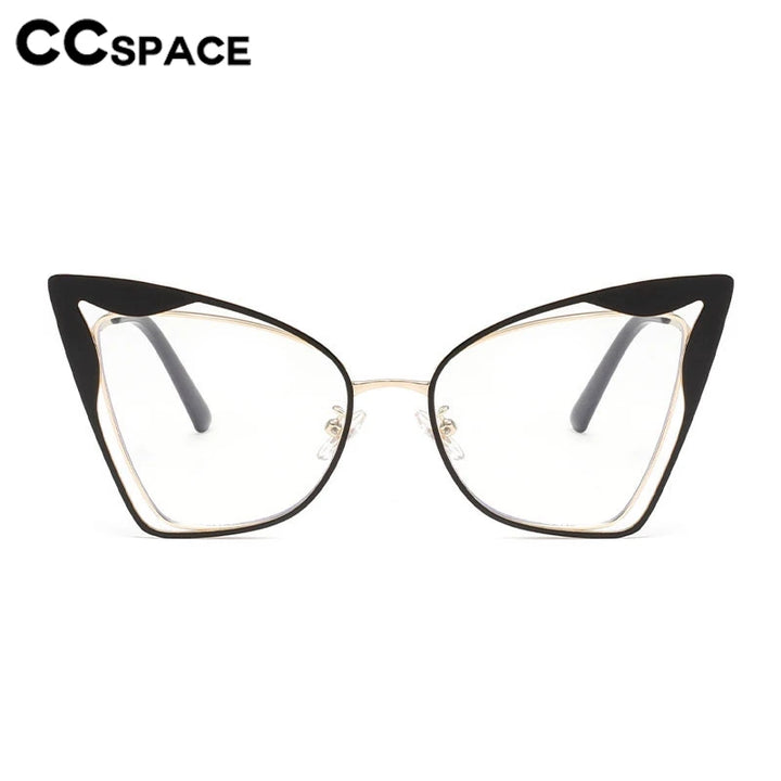 CCspace Women's Full Rim Oval Butterfly Alloy Eyeglasses 300867 Full Rim CCSpace   