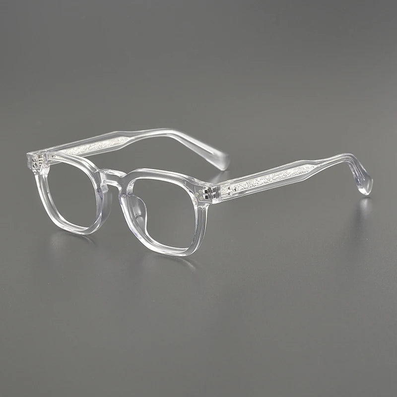 Gatenac Unisex Full Rim Square Acetate Eyeglasses Gxyj1165 Full Rim Gatenac Transparent  