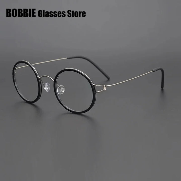 Bobbie Women's Full Rim Round Acetate Titanium Eyeglasses 224550