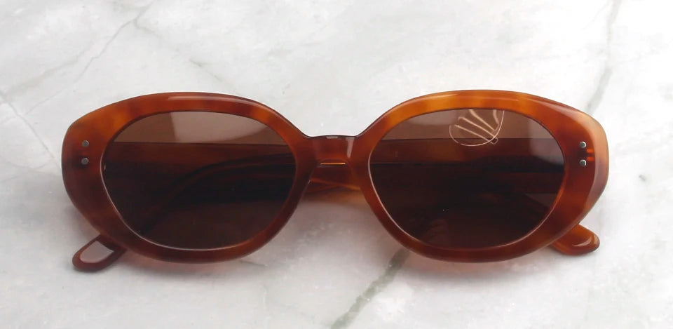 Esnbie Women's Full Rim Oval Rectangle Tac Acetate Sunglasses 471252