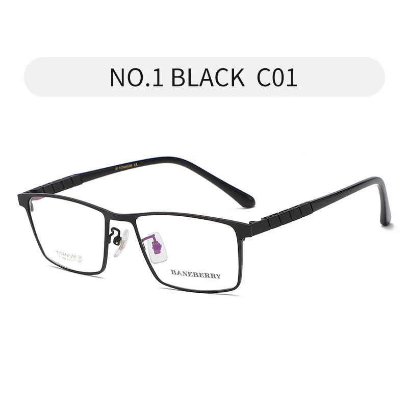Reven Jate 71099 unisex rectangle titanium prescription eyeglasses — view 4