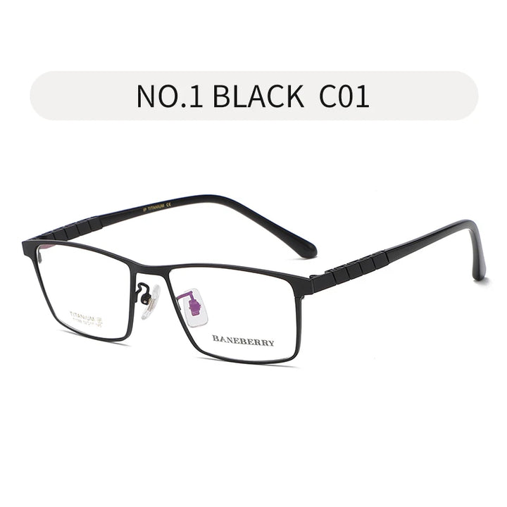 Reven Jate 71099 unisex rectangle titanium prescription eyeglasses — view 4