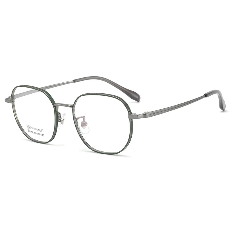 Zirosat Unisex Full Rim Square Titanium Eyeglasses 6958 Full Rim Zirosat C5  