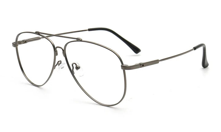 Aror Men's Full Rim Oval Double Bridge Titanium Eyeglasses Sunglasses 69224