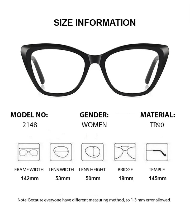Summer Flower Women's Full Rim Butterfly Tr 90 Titanium Eyeglasses 612148