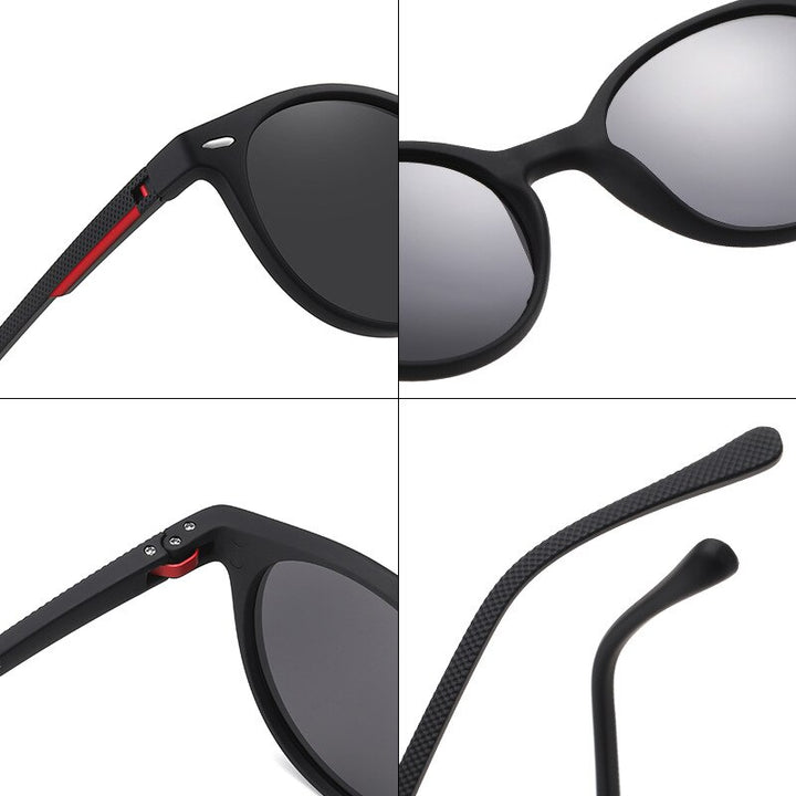 Yimaruili Unisex Full Rim Round Tr 90 Polarized Sunglasses C3008 Sunglasses Yimaruili Sunglasses   