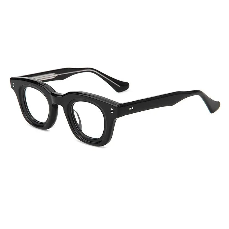 Gatenac Unisex Full Rim Square Thick Acetate Eyeglasses 247062 FuzWeb