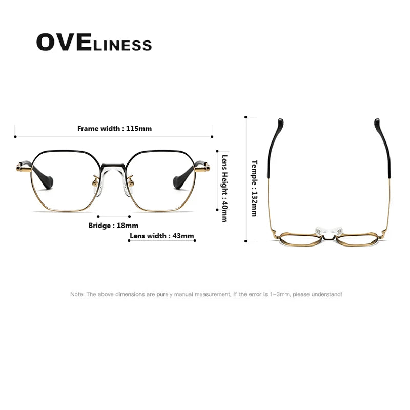 Oveliness Unisex Youth's Full Rim Square Titanium Eyeglasses  O80947 Full Rim Oveliness   