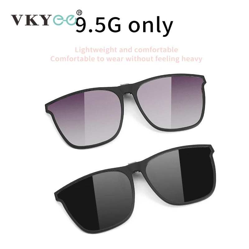 Vicky Unisex Full Rim Square Tr 90 Alloy Clip On Sunglasses V005 Clip On Sunglasses Vicky   