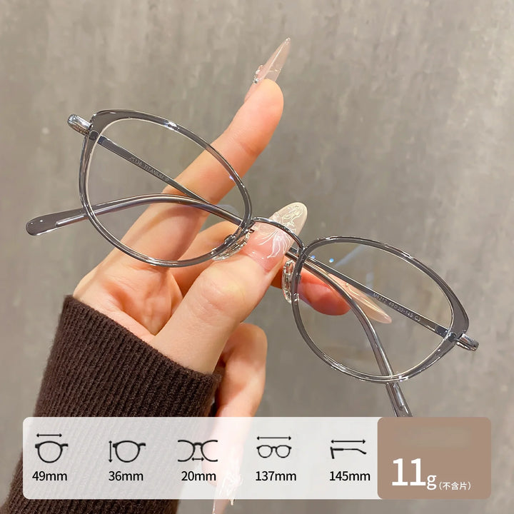 Yimaruili Unisex Full Rim Cat-Eye TR-90 Titanium Eyeglasses M6212Y — view 4 | Yimaruili at FuzWeb