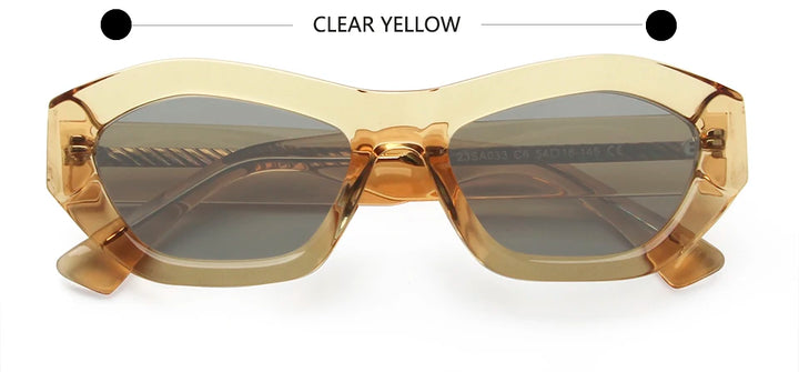 Esnbie Unisex Full Rim Oval Square Thick Acetate Sunglasses 230331