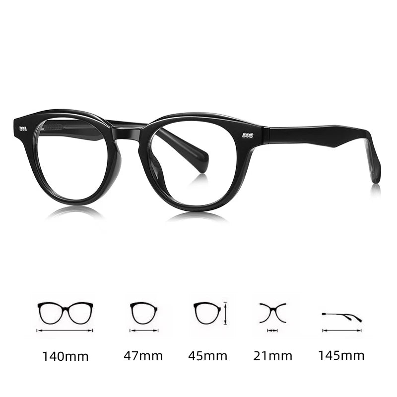 Kocolior Unisex Full Rim Oval Square Acetate Alloy Reading Glasses 82016
