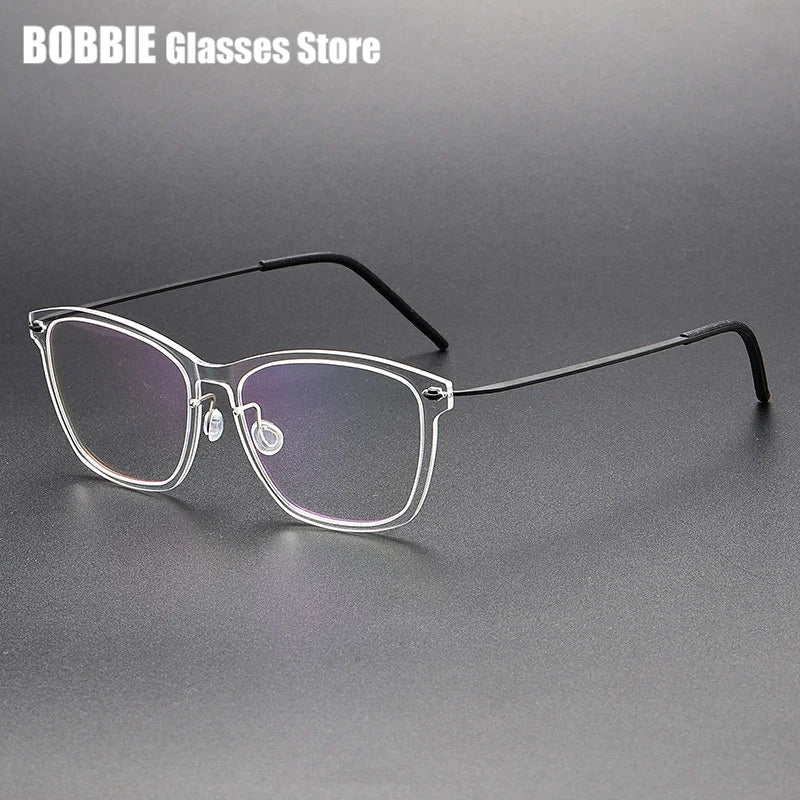 Bobbie Women's Full Rim Square Acetate Titanium Eyeglasses 652579