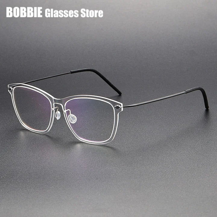 Bobbie Women's Full Rim Square Acetate Titanium Eyeglasses 652579