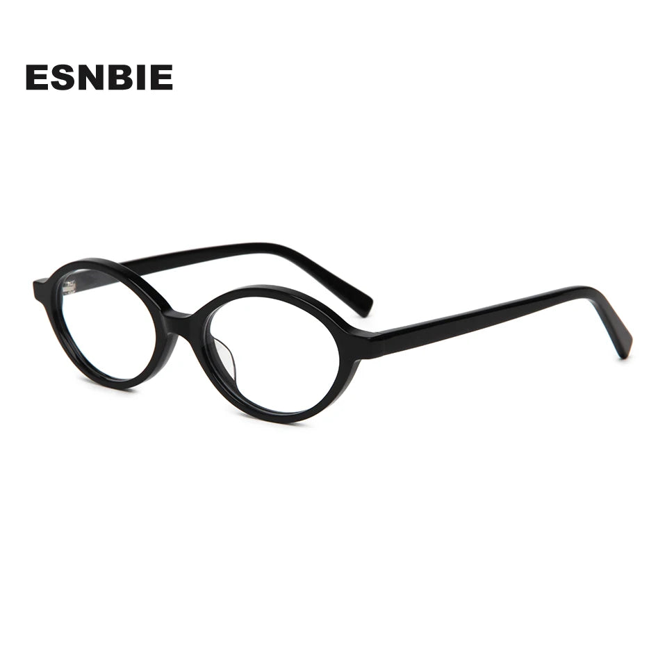 Esnbie Women's Full Rim Oval Acetate Eyeglasses 240809