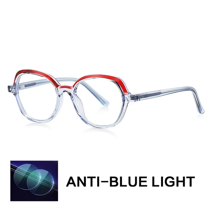 Gatenac Women's Full Rim Oval Tr 90 Titanium Reading Glasses Gxyj9051