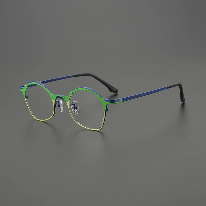 Gatenac Women's Full Rim Flat Bottom Oval Titanium Eyeglasses G85847