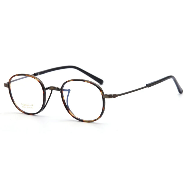 Muzz 1217 unisex round titanium acetate prescription eyeglasses — view 9