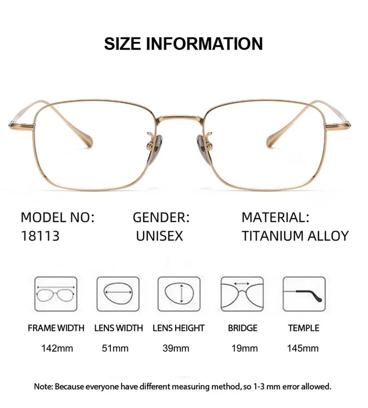 Summer Flower Unisex Full Rim Square Polygon Titanium Eyeglasses 618133