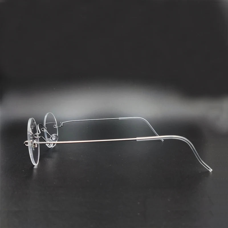 Yujo Unisex Rimless Round Stainless Steel Eyeglasses Y3840 Rimless Yujo   