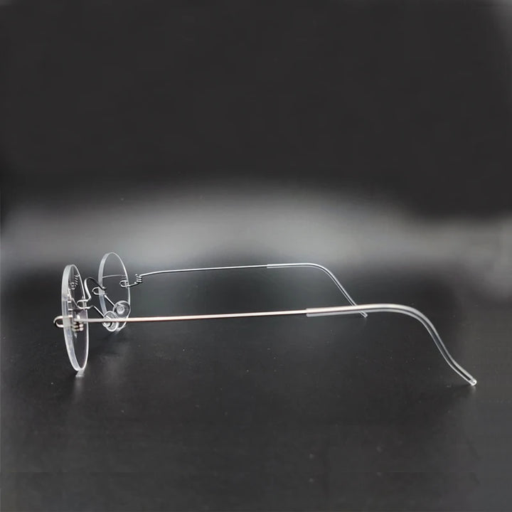 Yujo Unisex Rimless Round Stainless Steel Eyeglasses Y3840 Rimless Yujo   