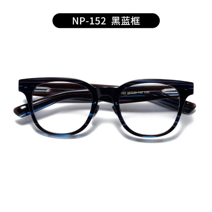 Nobler Unisex Full Rim Square Thick Temple Acetate Eyeglasses N152 Full Rim Nobler C50  